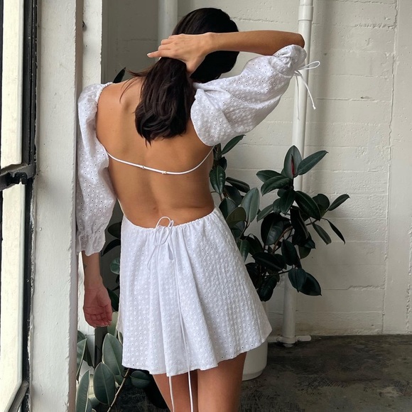 Are You Am I Faena White Eyelet Dress - Picture 2 of 5